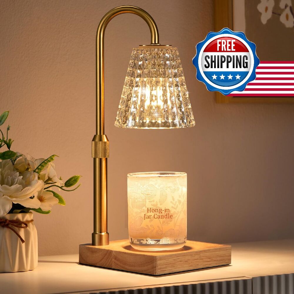 Crystal Adjustable Candle Warmer Lamp Timer Dimmer Birthday Gift